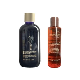 TERRAMAR | Kit capilar cuidado y protección del color | Shampoo Matizador 250 ml + Oleo protector del color de 98 ml