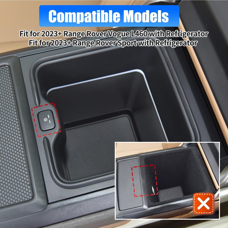 Center Console Organizer Compatible with Land Rover Range Rover Sport/Vogue