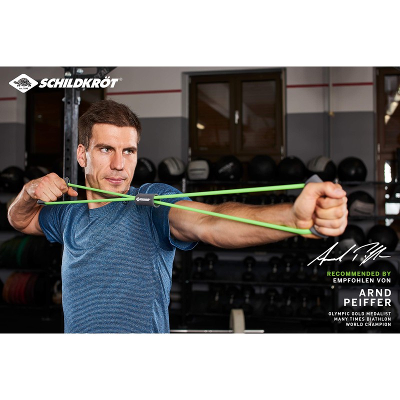 Schildkröt 3-Piece Expander Set, Green Anthracite with Resistance Levels for