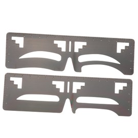 OHPHCALL 2pcs Brow Shaping Ruler Stainless Steel Eyebrow Template Guide for Women Accurate Measurement Tool for Symmetrical Eyebrows Easy to Use Stencil for Makeup Application