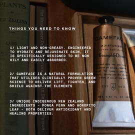 Triumph & Disaster | Gameface Moisturiser Tube | Hydrating Facial Moisturizer - Lightweight, Non-Greasy Facial Lotion for Men, 90ml