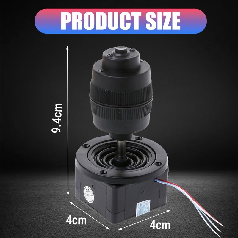 Uadme Joystick Potentiometer, 4 Axis Joystick, 409B-M4-10K Industrial Joystick, with