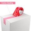 BOMEI PACK Pink Packing Tape with Dispenser, 2.4 Mil 1.88