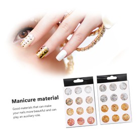 Hohopeti 2 Sets Metallic Foil Flakes Nail Nail Foil Sequins for DIY Crafting Phone Decoration and Manicure for Women