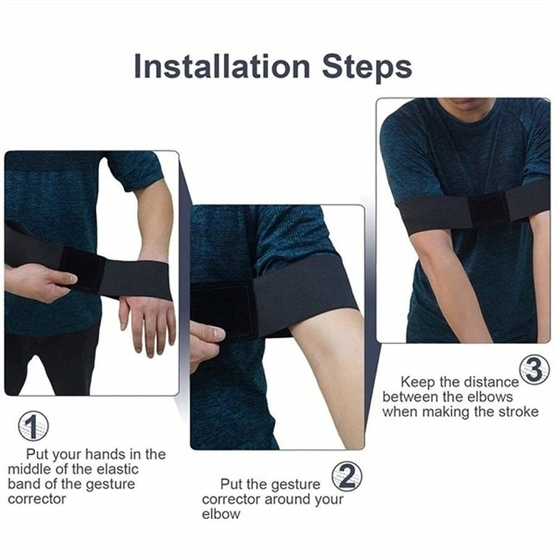 QeeHeng Golf Training Auxiliary Swing Arm Belt, 2 Pieces Golf