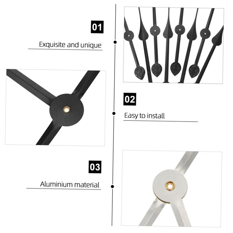 GRIRIW DIY Clock Mechanism Parts 5 Sets Metal Wall Clock