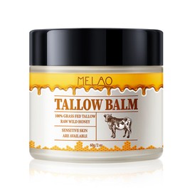 Ueseinl Beef Tallow and Honey Moisturizer Balm for Skin: Grass-Fed Tallow Honey Skin Moisturizer for Face Body, Tallow Balm for Skin Hydration