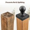 Decorex Hardware Cast Aluminum Pineapple Post Cap – Black Powder