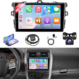 Car Radio for Toyota Corolla 2008-2012, 2G+32G Android Car Stereo Wireless Carplay, Leadfan 9 inch Touch Screen for Corolla Android Auto Mirrorlink Bluetooth GPS WiFi FM RCA + Backup Camera
