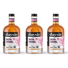Daysie Certified Organic Salted Caramel Syrup, 6.76 Fluid Ounces, Pack of 3