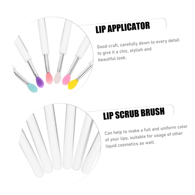SAFIGLE 6pcs Lip Brush Covers Multi-purpose Lip Makeup Applicators for