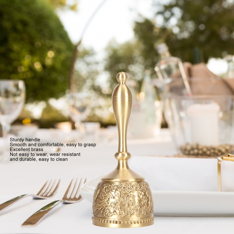 Brass Hand Call Bells Sturdy Handle Loud Ringing Bell for