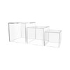 Marketing Holders 2 Pack Acrylic Display Riser Box Clear Four