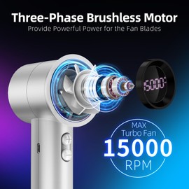 NinetinGel Portable Handheld Fan with 100-Speed Adjustable,Turbocharged Strong Airflow Mini Fan,5000mAh Battery Rechargeable Personal Fan - Ideal Gift for Women Men Travel,Camping,Outdoor