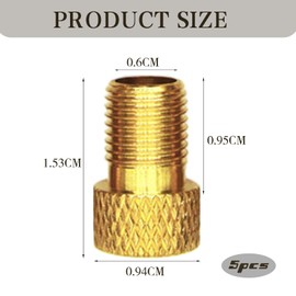 Pack of 5 Valve Adapters Bicycle Valves Adapter Car Valve to Bicycle Valve Adapter Compressor Adapter Valve Adapter Set, Presta Valve Adapter for Bicycle Valves, Valve Adapter Bicycle Tyres