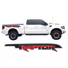 Avery Dennison 2-Ford Raptor SVT F150 Distressed Flag Bedside Vinyl Graphics Decals Avery RED