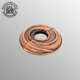 Renovators Supply Manufacturing Escutcheon Plate 3.13 in OD Escutcheon 1/2 in IPS Antique Copper Finish Aluminum Radiator Flange