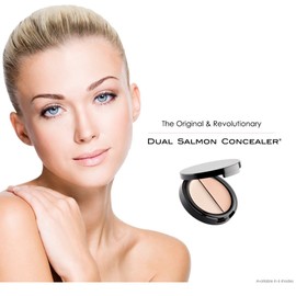 EVE PEARL Dual Salmon Concealer Full Coverage Under Eye Concealer Smooth Skin Treatment Brighten Makeup Hydrate Skincare (Light)
