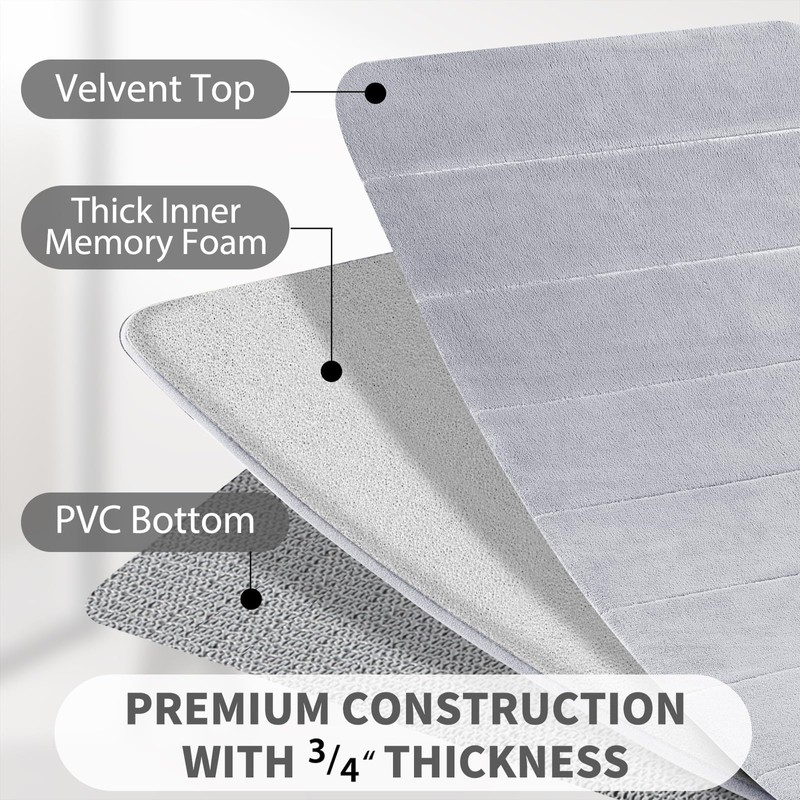 Yimobra Memory Foam Bath Mat Large Size, 43 x 61