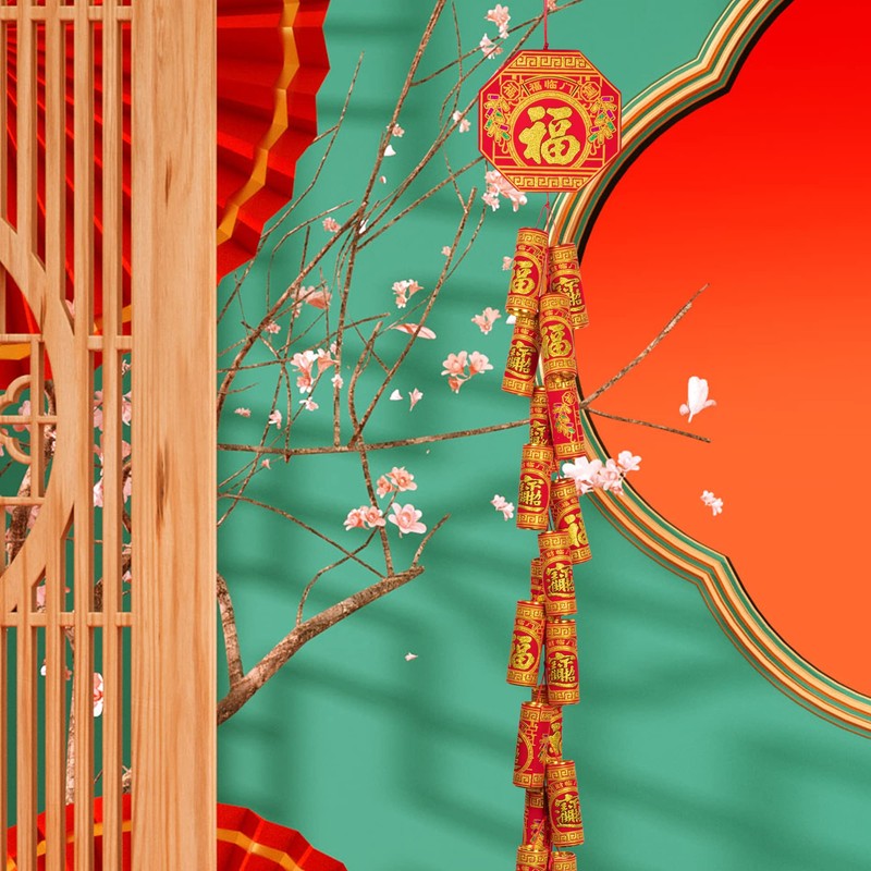 KI Store 57" Chinese New Year Decorations Decorative Firecracker Large