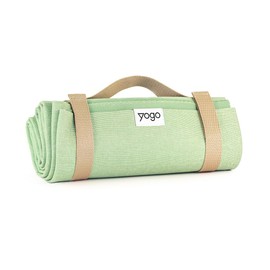 Yogo Ultra Long Folding Travel Yoga Mat with Attached Straps, FSC®-Certified Plant Rubber, Sticky Grip, Non-Slip, Best Travel Yoga Mat®