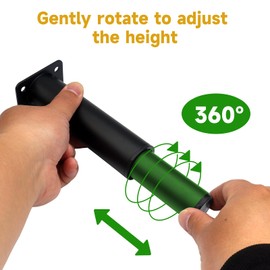 Roellgs 4 Pcs Adjustable Furniture Legs, Metal Adjustable 10-16cm Kitchen Sofa Table Chair Desk Cupboard Cabinets Replacement Legs Feet Support for Cabinet Furniture Sofa (Adjustable height 10-16cm)