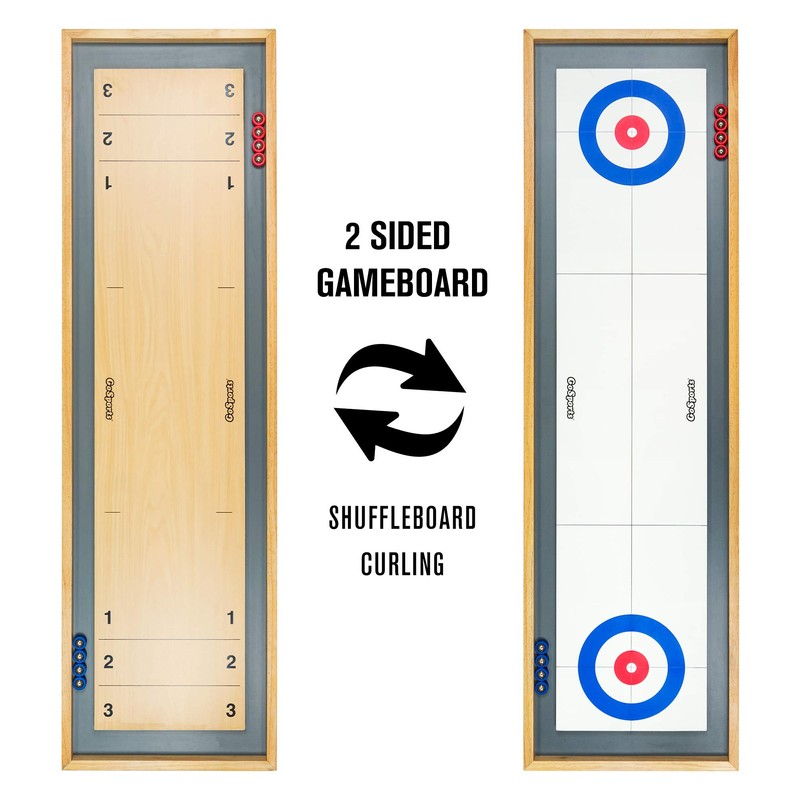 GoSports Shuffleboard and Curling 2 in 1 Board Games -