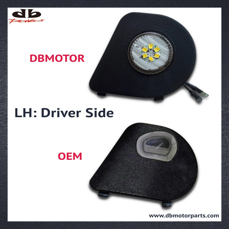 DBMOTOR 2010-2018 Dodge Ram Tow Mirror LED Puddle Lamp -