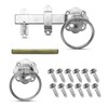 Ring Gate Latch Silver for Wooden Gates Zinc Plated 6"/150mm