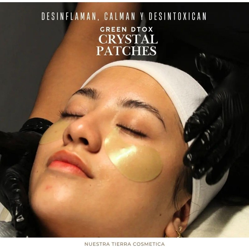 Nuestra Tierra Cosmética Green Dtox Crystal Parches con Matcha y