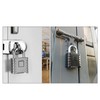 Security Padlock 4 Digits Resettable Combination Lock Stainless Steel for
