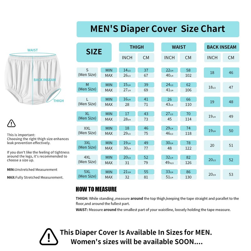 EEOST Adult Diaper Cover for Incontinence Noiseless Leak-Protection Underwear Plastic