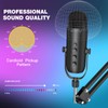 ZealSound Gaming Microphone Kit,Podcast Condenser USB Mic with Boom Arm,Supercardioid