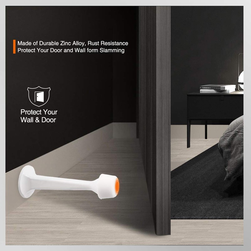 KOVOSCH 10 Pack Solid Rigid Door Stops - Heavy Duty