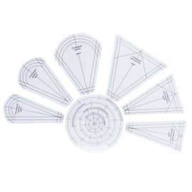 Quilting Template DIY Patch Tool Ruler Acrylic Transparent Sewing Ruler Freehand Patchwork Ruler DIY for Professional Dressmaking Apprentices or DIY Embroidery Lovers