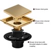 SaniteModar Shower Drain, 6 inch Shower Floor Square Drain with