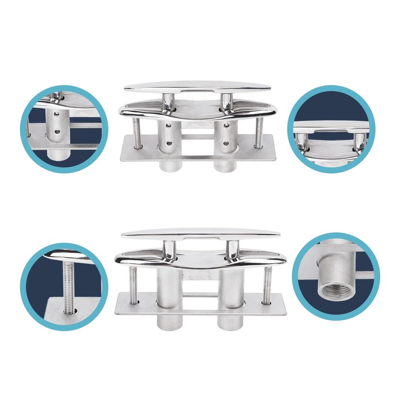Boat Cleat Flat Top,316 Stainless Steel Boat Dock Cleats,Rope Cleat,Pull