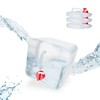 Relaxdays Set of 4 Collapsible Canisters with Tap, Screw Cap