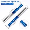 2 Pieces Downcut Spiral Burr 1/4 Inch Shank 1/4 Inch