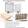 GATEZAOLU Freestanding Dog Gate Indoor Wooden Pet Gates for Doorways