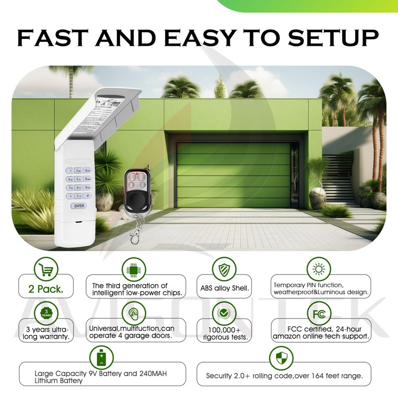 1 Pcs 878MAX & 1Pcs 893MAX LiftMaster Garage Door Opener
