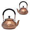 SECHUDO Classic Pure Copper Teapot without Coating, 44oz Tea Kettle