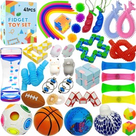 Sensory Toys Set 41 Pack, Stress Relief Fidget Hand Toys for Adults and Kids,Special Toys Assortment for Birthday Party Favors, Classroom Rewards Prizes, Carnival