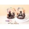 CrystalTears Ceramic Incense Stick Holder Waterfall with Buddha Figure 7