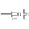 AERZETIX - C57116 - Set of 50 Blind Rivets Diameter