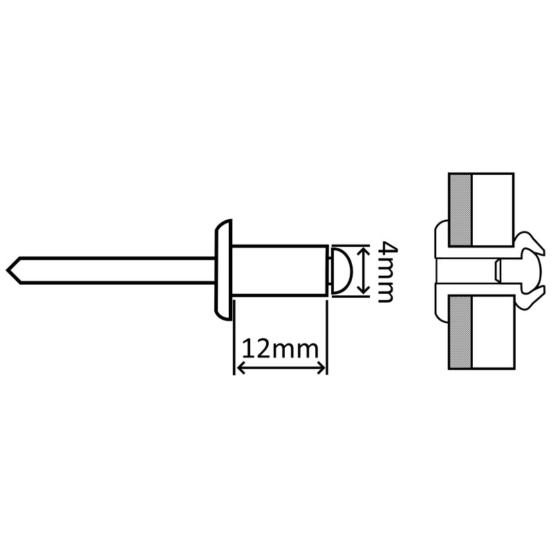 AERZETIX - C57116 - Set of 50 Blind Rivets Diameter