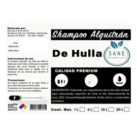 Shampoo Alquitran De Hulla Sane Anticaspa 10 Lt