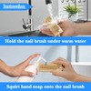 2Pcs Wooden Nail Brush for Cleaning Fingernails Two-Sided Wooden Fingernail