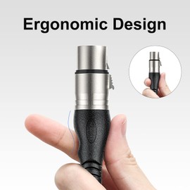 NUOSIYA XLR Cable 3 m 2 Pack Microphone Cable, 3-Pin XLR Male to Female Microphone Cable for Microphone, Amplifier, Mixer, Speaker