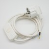 Power Cable with Plug and Switch 1.50 m White Connection